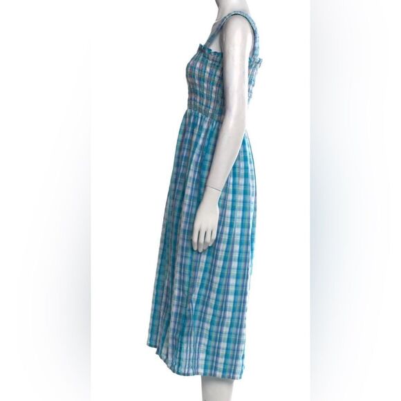 Nicholas Plaid Smocked Apron Dress Size 4 - Picture 2 of 6